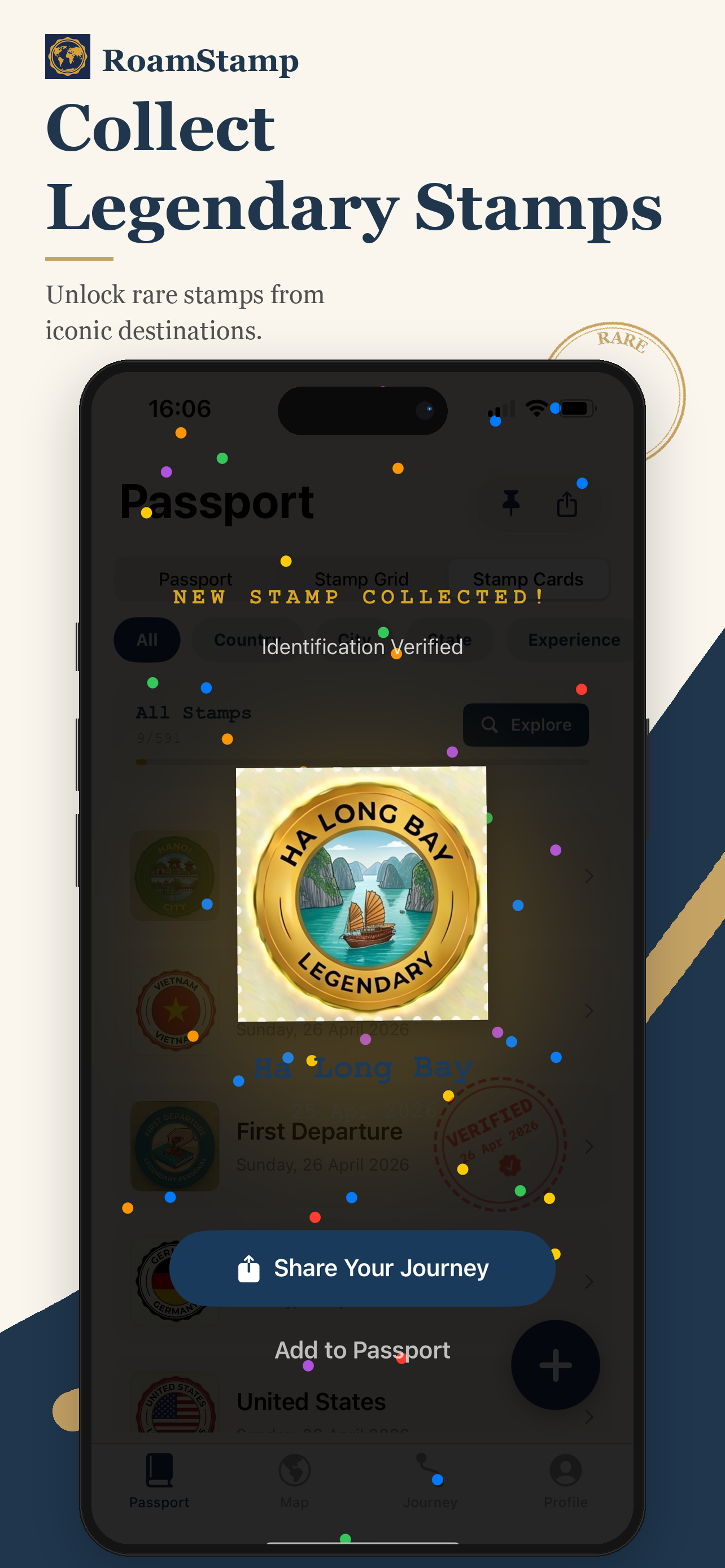 RoamStamp App Interface 5