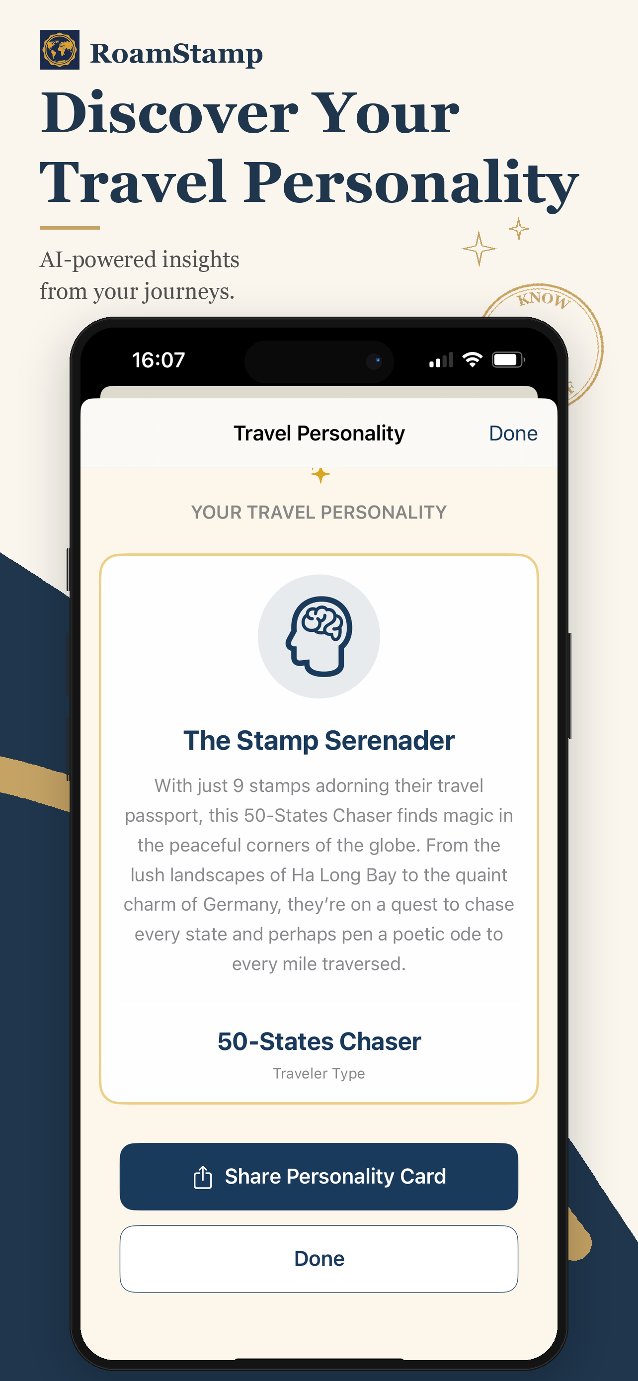 RoamStamp App Interface 6